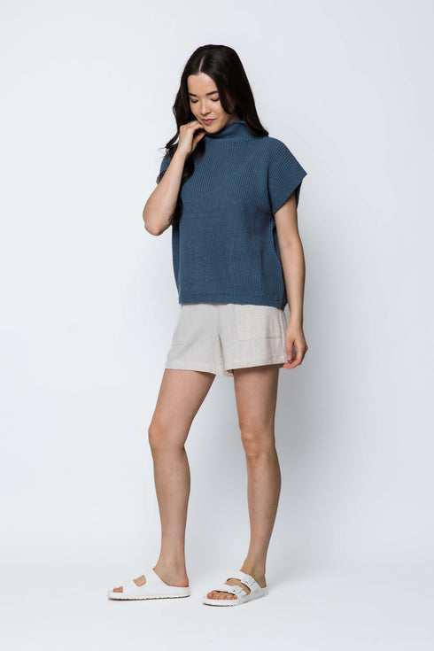 Shawna-Sleeveless Funnel Neck