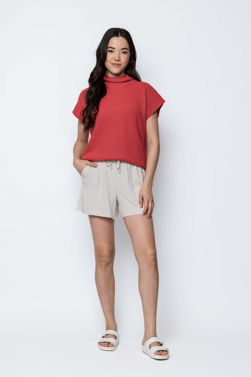 Shawna-Sleeveless Funnel Neck