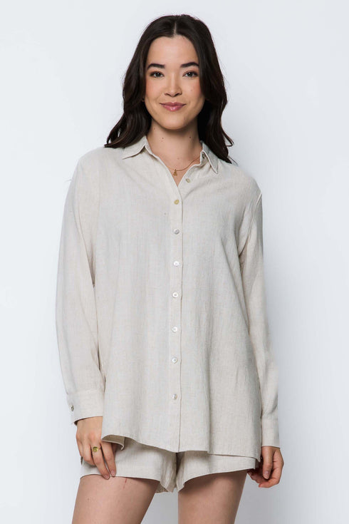 Noa-Long Button-Up Shirt