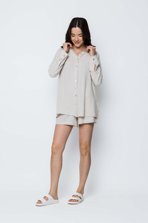 Noa-Long Button-Up Shirt