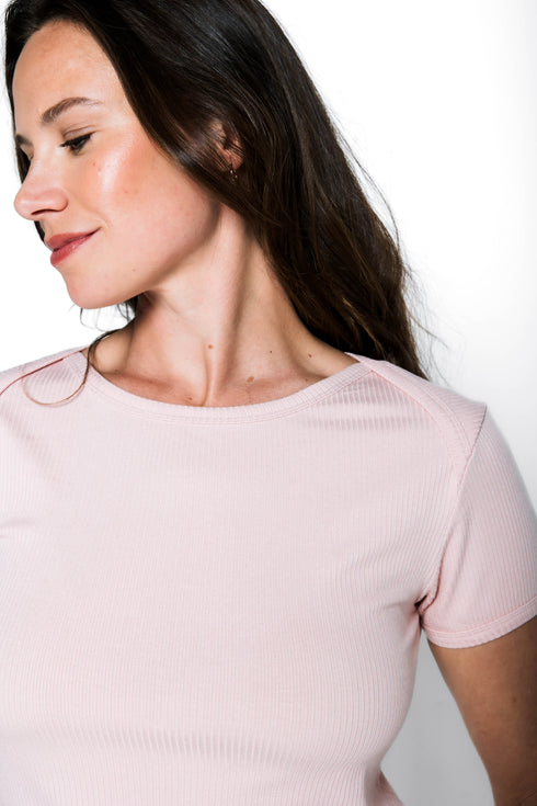 Sarah-Envelope Neck Tee