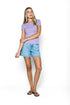 Sarah-Envelope Neck Tee