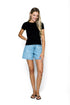 Sarah-Envelope Neck Tee