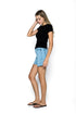 Sarah-Envelope Neck Tee