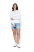 Brynn-Mesh Stripe Crew Sweater
