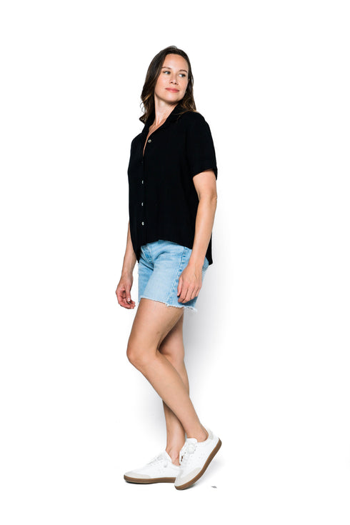 Nina-Short Sleeve Button-up