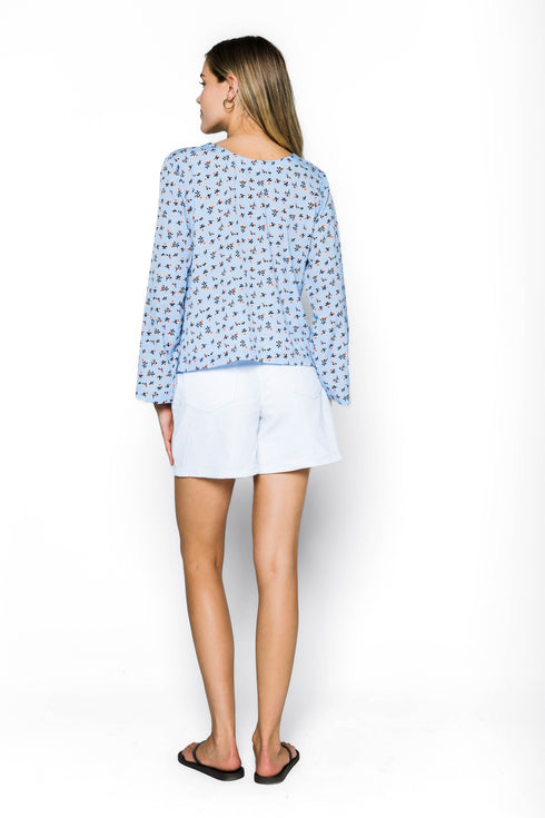 Zoe-Tie Front Blouse