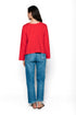 Zoe-Tie Front Blouse