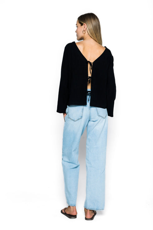 Zoe-Tie Front Blouse