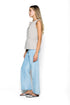 Diana-Fluid Twill Half-Peplum Vest