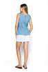 Diana-Fluid Twill Half-Peplum Vest
