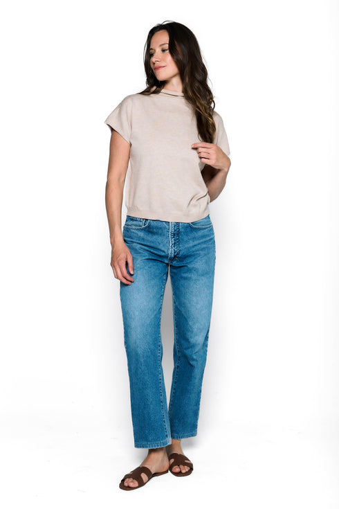 Amber-Sleeveless Funnel Neck