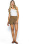 Christine-Fluid Twill Cuffed Short