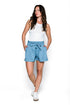 Christine-Fluid Twill Cuffed Short
