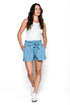 Christine-Fluid Twill Cuffed Short