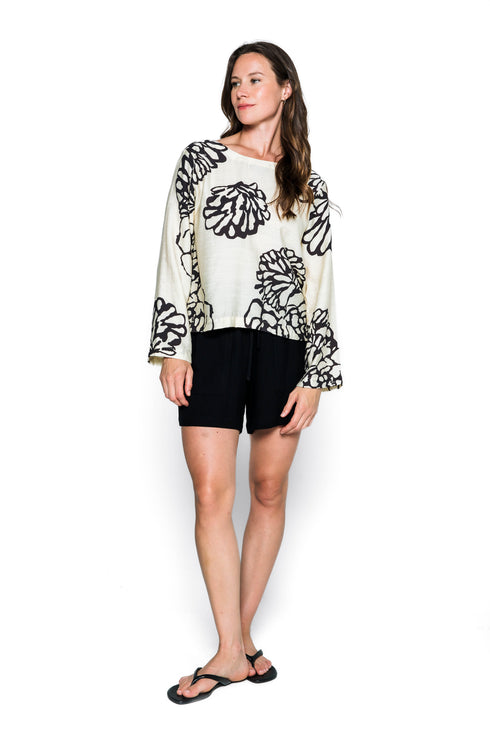 Zoe-Tie Front Blouse