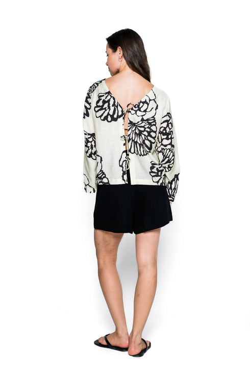 Zoe-Tie Front Blouse